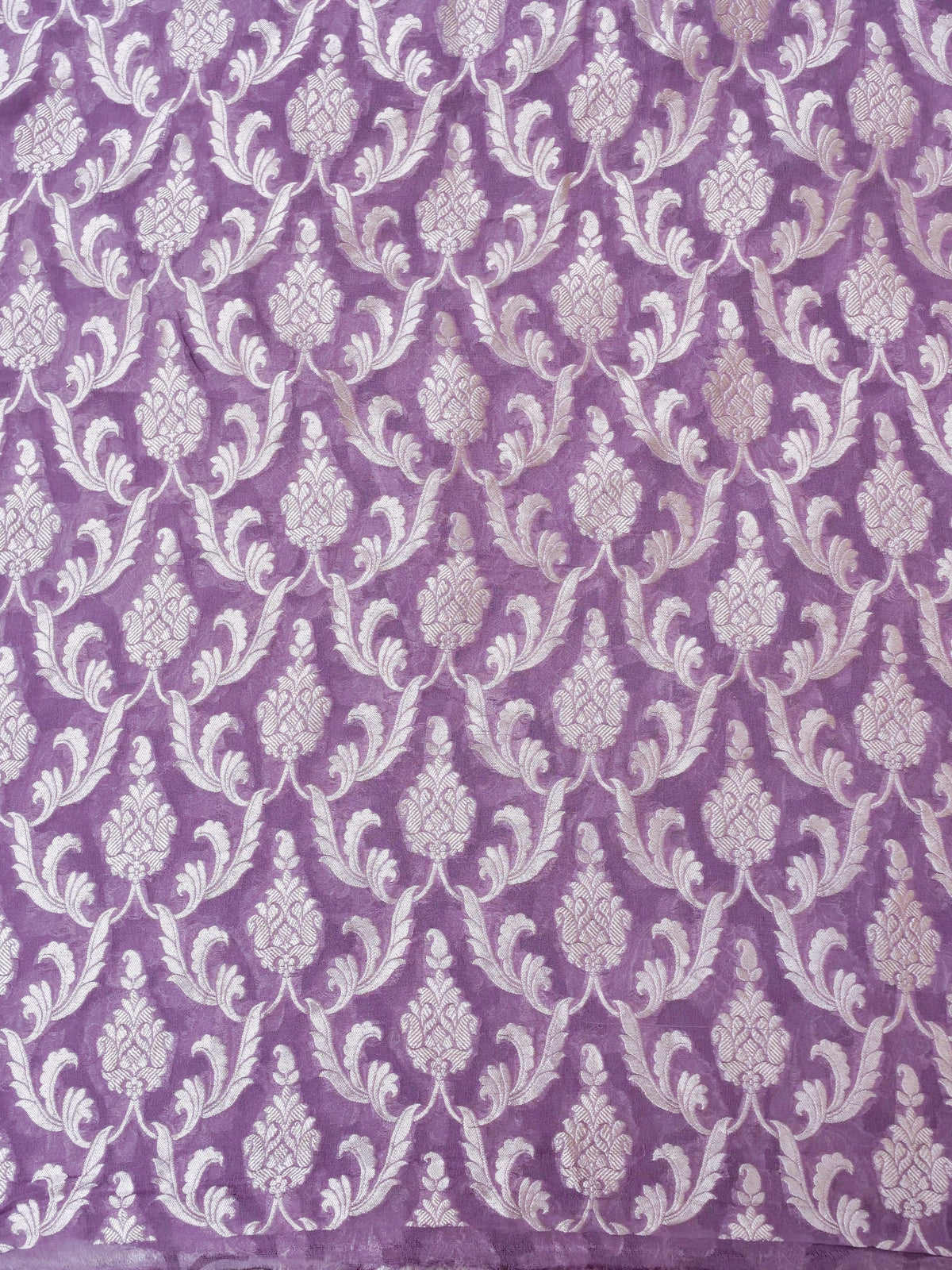 Handwoven Khaddi Georgette Lavdender Purple Suit Set